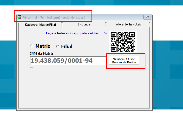 Configuração de filial no PDVControl Web